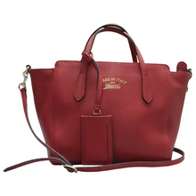 Load image into Gallery viewer, GUCCI Swing Leather Satchel Bag Red
