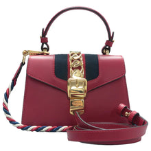 Load image into Gallery viewer, Gucci Sylvie Mini Leather Crossbody Bag Red
