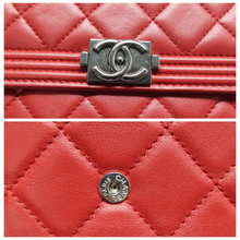 Load image into Gallery viewer, CHANEL Wallet on Chain Leather Shoulder Bag Red
