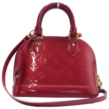 Load image into Gallery viewer, Louis Vuitton Alma BB Monogram Patent Leather Satchel Bag Red

