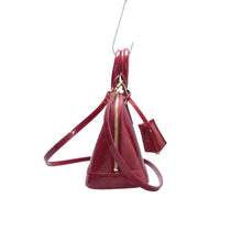 Load image into Gallery viewer, Louis Vuitton Alma BB Monogram Patent Leather Satchel Bag Red
