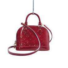 Load image into Gallery viewer, Louis Vuitton Alma BB Monogram Patent Leather Satchel Bag Red
