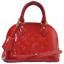 Load image into Gallery viewer, Louis Vuitton Alma BB Monogram Patent Leather Satchel Bag Red
