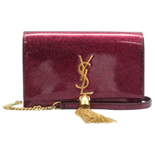 Load image into Gallery viewer, Saint Laurent Kate monogramme Patent Leather Crossbody Bag Red
