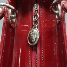 Load image into Gallery viewer, Christian Dior Lady Dior Medium Patent Leather Satchel Bag Red
