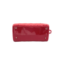 Load image into Gallery viewer, Christian DIOR Lady Dior Patent Leather Satchel Bag Red
