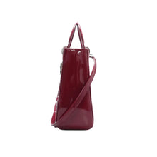 Load image into Gallery viewer, Christian Dior Lady Dior Patent Leather Satchel Bag Red
