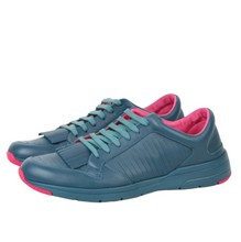 Load image into Gallery viewer, Gucci Leather Fringe Sneakers Teal
