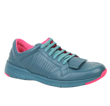 Load image into Gallery viewer, Gucci Leather Fringe Sneakers Teal
