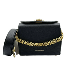 Load image into Gallery viewer, Alexander McQueen Leather Box Crossbody Bag Black
