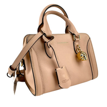 Load image into Gallery viewer, Alexander McQueen Powder Skull Padlock Leather Satchel Bag Pink

