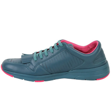 Load image into Gallery viewer, Gucci Leather Fringe Sneakers Teal
