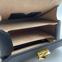 Load image into Gallery viewer, Alexander McQueen Box 19 Bag w/Gold Hardware Leather Crossbody Bag Black
