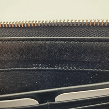 Load image into Gallery viewer, Alexander McQueen Dark Patent Leather Zip Around Wallet Navy
