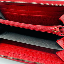 Load image into Gallery viewer, Gucci Long Continental Interlocking G Zip Around Leather Wallet Red
