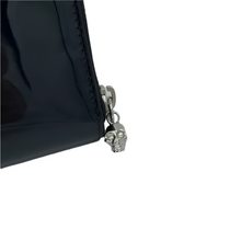 Load image into Gallery viewer, Alexander McQueen Dark Patent Leather Zip Around Wallet Navy

