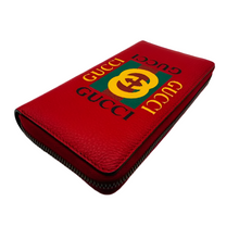 Load image into Gallery viewer, Gucci Long Continental Interlocking G Zip Around Leather Wallet Red

