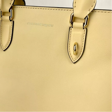 Load image into Gallery viewer, Alexander McQueen Skull Padlock Leather Satchel Bag Light Yellow
