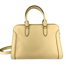 Load image into Gallery viewer, Alexander McQueen Skull Padlock Leather Satchel Bag Light Yellow
