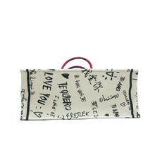 Load image into Gallery viewer, Christian Dior DIOR Book Fabric Tote Bag White
