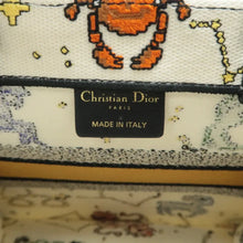 Load image into Gallery viewer, DIOR Book Canvas Embroidered Large Pixel Zodiac Tote Bag Multicolor
