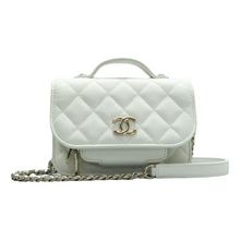 Load image into Gallery viewer, Chanel Business Affinity Leather Satchel Bag White
