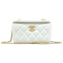 Load image into Gallery viewer, CHANEL Pearl Crush Leather Vanity Case White
