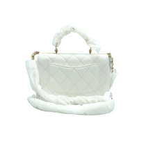 Load image into Gallery viewer, CHANEL Leather Satchel Bag White
