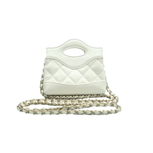 Load image into Gallery viewer, CHANEL Leather Satchel Bag White
