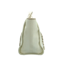 Load image into Gallery viewer, Chanel DeauVille Fabric Satchel Bag White
