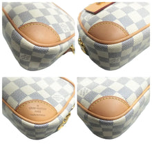 Load image into Gallery viewer, Louis Vuitton Deauville Damier Azur Canvas Shoulder Bag White

