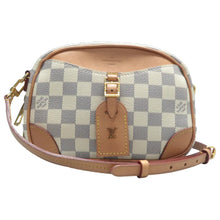 Load image into Gallery viewer, Louis Vuitton Deauville Damier Azur Canvas Shoulder Bag White

