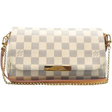 Load image into Gallery viewer, LOUIS VUITTON Favorite Damier Azur Canvas Satchel Bag White
