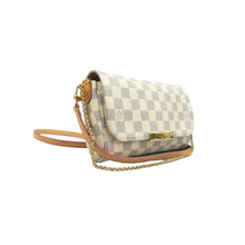 Load image into Gallery viewer, LOUIS VUITTON Favorite Damier Azur Canvas Satchel Bag White
