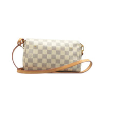 Load image into Gallery viewer, LOUIS VUITTON Favorite Damier Azur Canvas Satchel Bag White
