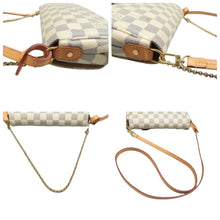 Load image into Gallery viewer, LOUIS VUITTON Favorite Damier Azur Canvas Satchel Bag White
