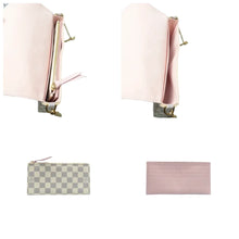 Load image into Gallery viewer, Louis Vuitton Felicie Damier Azur Canvas Shoulder Bag White
