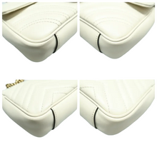 Load image into Gallery viewer, Gucci GG Marmont Leather Shoulder Bag White
