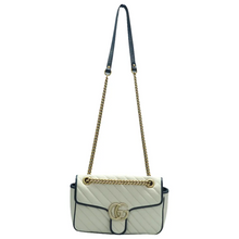 Load image into Gallery viewer, GUCCI GG Marmont Leather Shoulder Bag White
