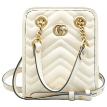 Load image into Gallery viewer, GUCCI GG Marmont Leather Shoulder Bag White
