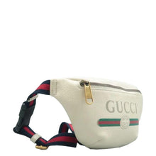 Load image into Gallery viewer, GUCCI Small Logo Leather Belt Bag White
