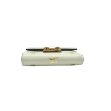 Load image into Gallery viewer, GUCCI Leather Padlock Bee Wallet White

