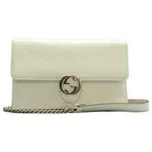 Load image into Gallery viewer, Gucci Interlocking Leather Shoulder Bag White
