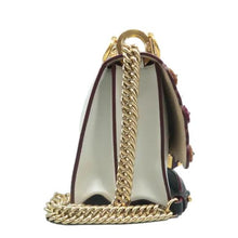 Load image into Gallery viewer, Fendi  Kan I Small Studded Metallic Leather Chain Shoulder Bag White
