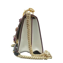 Load image into Gallery viewer, Fendi  Kan I Small Studded Metallic Leather Chain Shoulder Bag White
