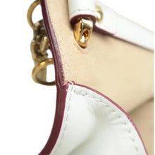 Load image into Gallery viewer, Fendi  Kan I Small Studded Metallic Leather Chain Shoulder Bag White
