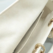 Load image into Gallery viewer, Christian DIOR Lady Dior Leather Satchel Bag White
