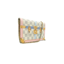 Load image into Gallery viewer, LOUIS VUITTON Weekend Pochette Trunk Damier Azur Canvas Shoulder Bag White
