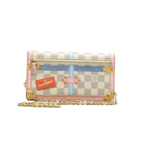 Load image into Gallery viewer, Louis Vuitton Weekend Pochette Damier Azur Canvas Shoulder Bag White
