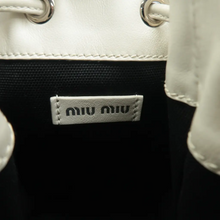 Load image into Gallery viewer, Miu Miu Leather&amp;Straw Shoulder Bag White
